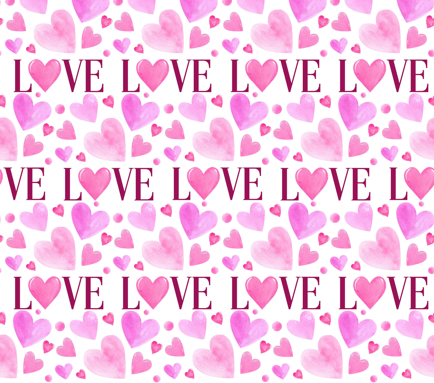 20oz Valentine's Love Hearts Pattern Tumbler