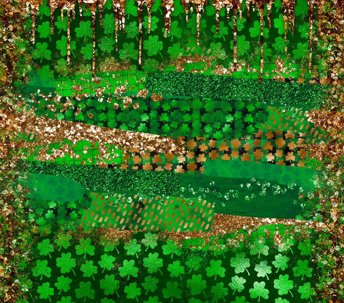 20oz St. Pats Glitter Pattern Tumbler