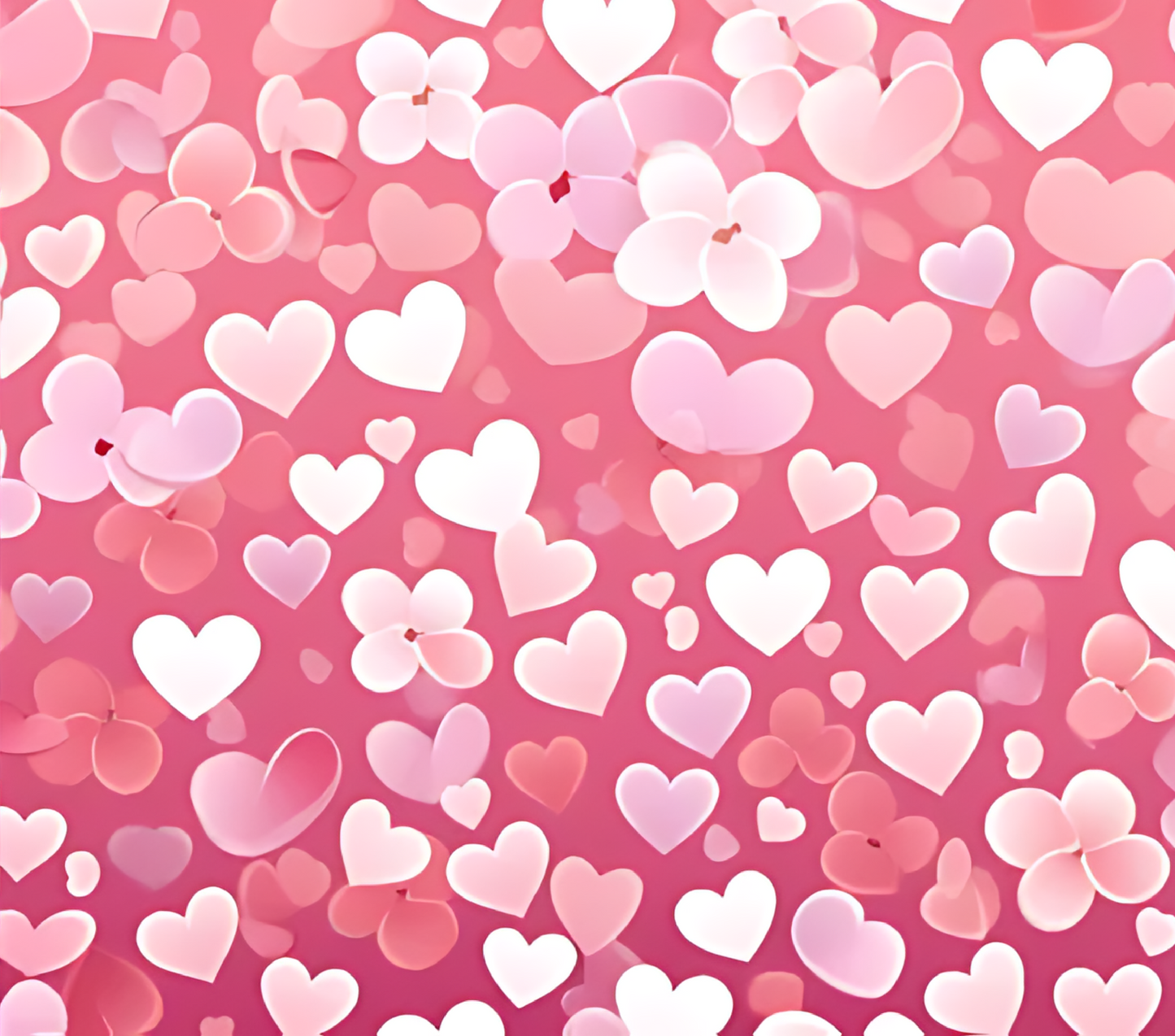 20oz Valentine's Multi Hearts Pattern- Pink Tumbler