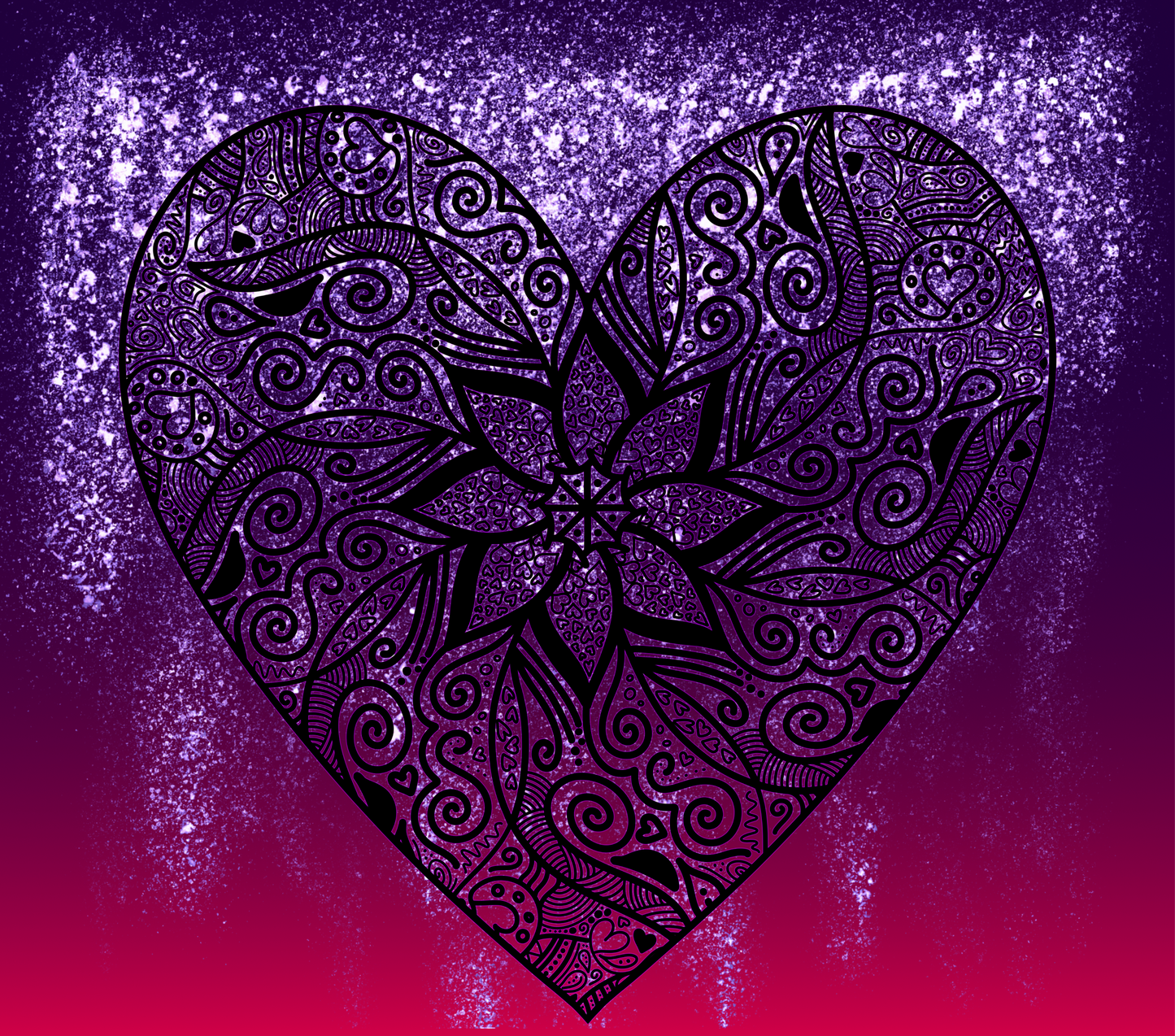 20oz Valentine's Purple Heart Tumbler