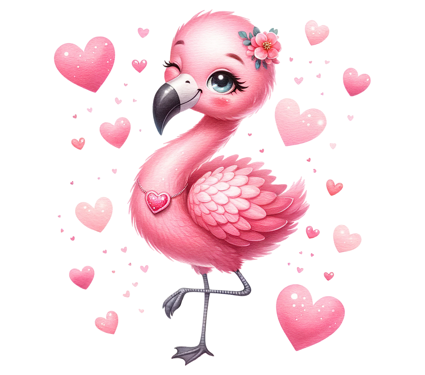 20oz Valentine's Flamingo Tumbler