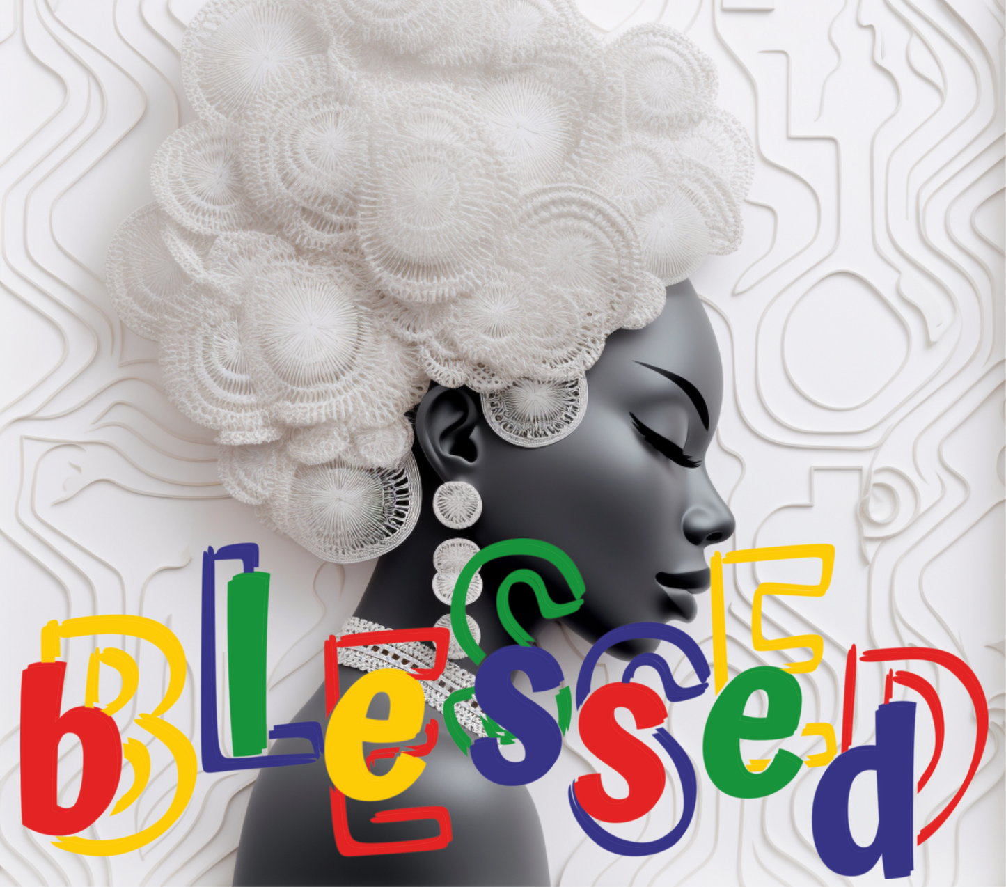 20oz Black Woman Blessed White Tumbler