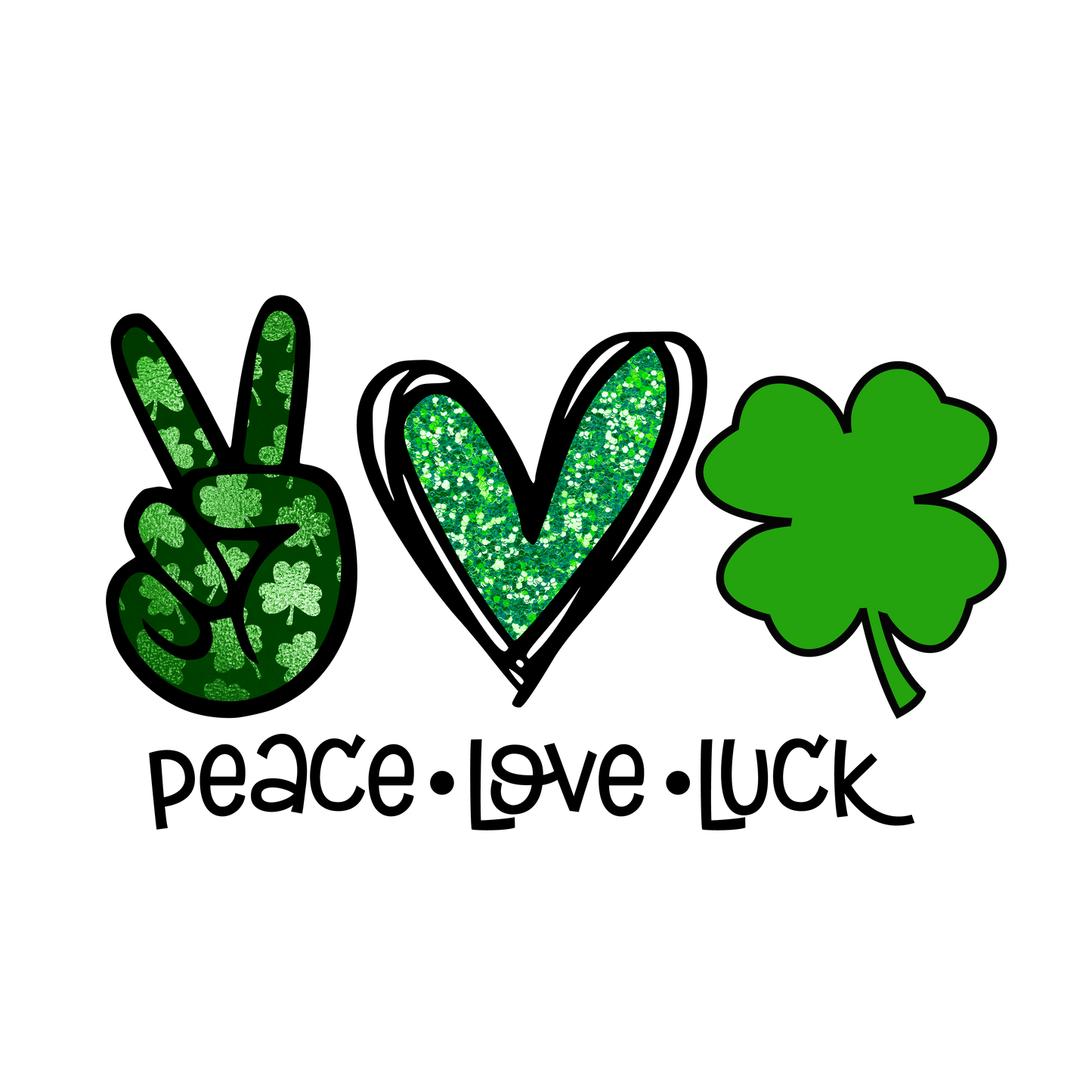 Women's St. Pat's Peace Love Luck Tee