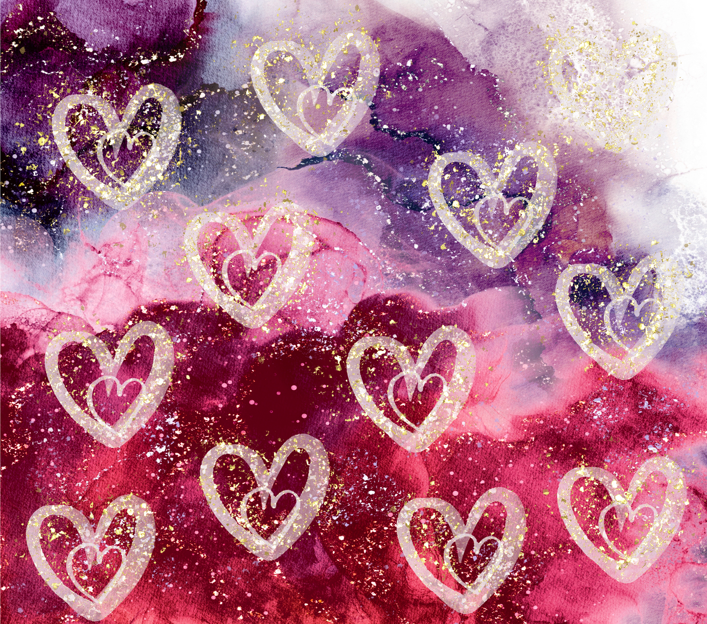 20oz Valentine's Watercolor Hearts 2 Tumbler