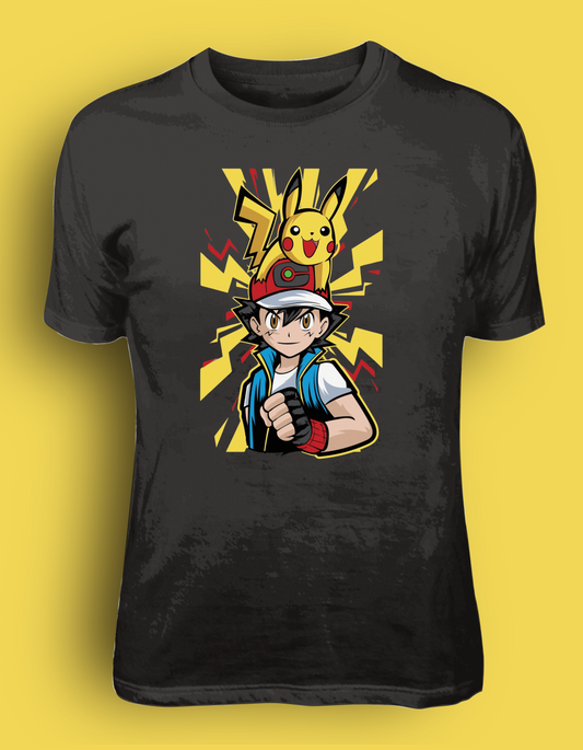 Ash Ketchum and Pikachu | Short Sleeve T Shirt