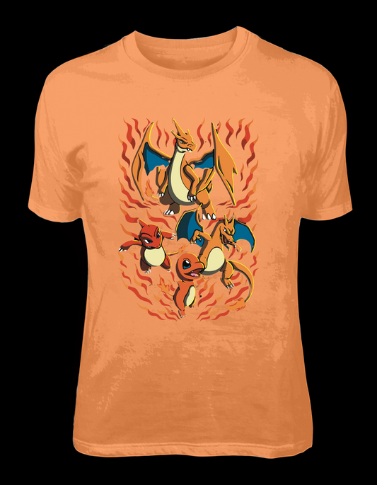 Evolution of Charmander | Short Sleeve T Shirt