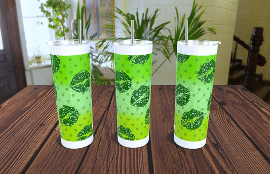 20oz St. Pat's Green Lips Tumbler