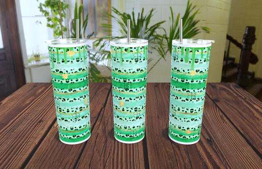 20oz St. Pat's Leopard Stripe Tumbler