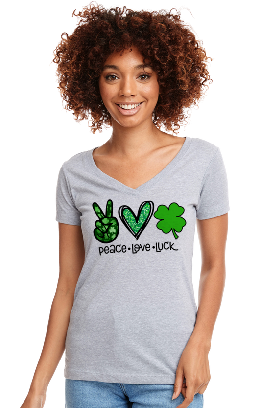 Women's St. Pat's Peace Love Luck Tee